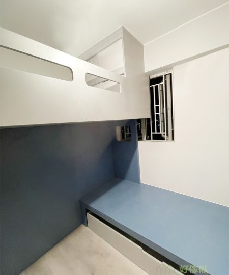 【2022睡房色彩潮流】灰蓝色组合床