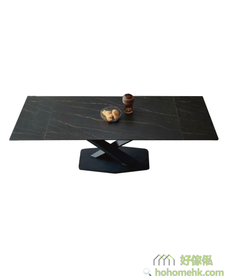 Fusa交叉脚岩板伸缩餐枱(左右拉伸J07款)