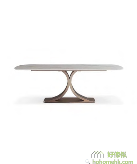 Sarah C型岩板餐桌 (C字脚#828款)