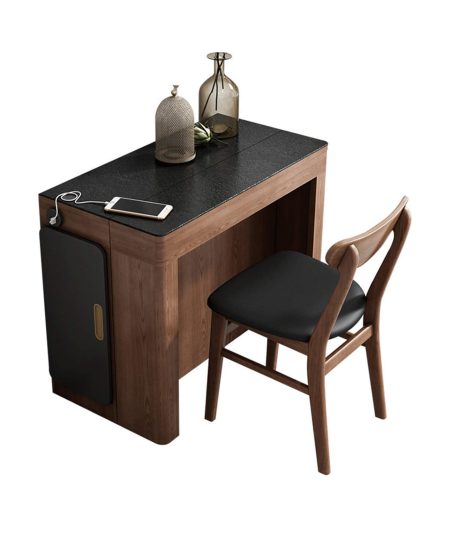 Brooks 岩板实木伸缩餐桌