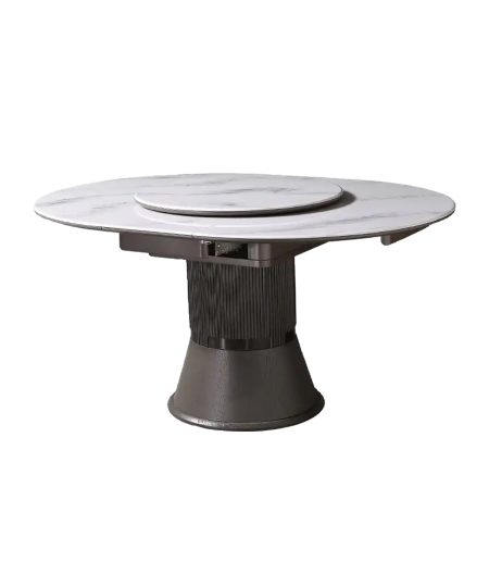 Xander 圆形岩板伸缩餐枱(#651款)