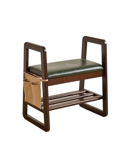 Layla 实木扶手换鞋凳