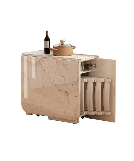 Robert 岩板折叠伸缩餐枱