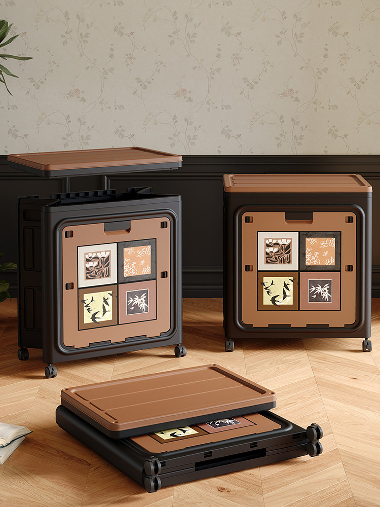 復古設計加埋裝飾門板，唔似普通膠箱咁cheap，放喺房、客廳、窗邊都好襯，收納同裝飾一次過搞掂。