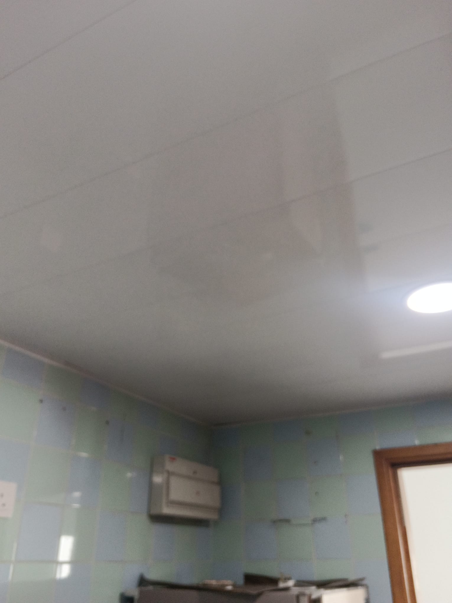 元朗翠韻華庭廚房鋁質假天花工程連兩盞燈